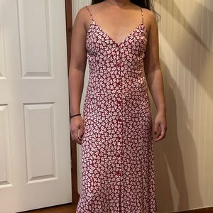 Reformation button front midi dress